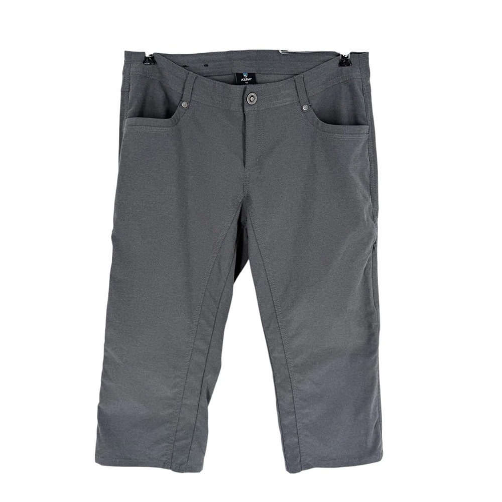 Kuhl Trekr Kapri Hiking Pants Womens Size 10 Gray Stretch Outdoor 19in Inseam